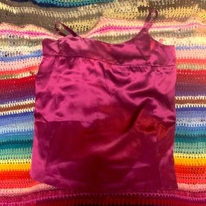 Eileen Fisher M 100% Silk Adjustable Strap Tank w/ Hidden Pockets